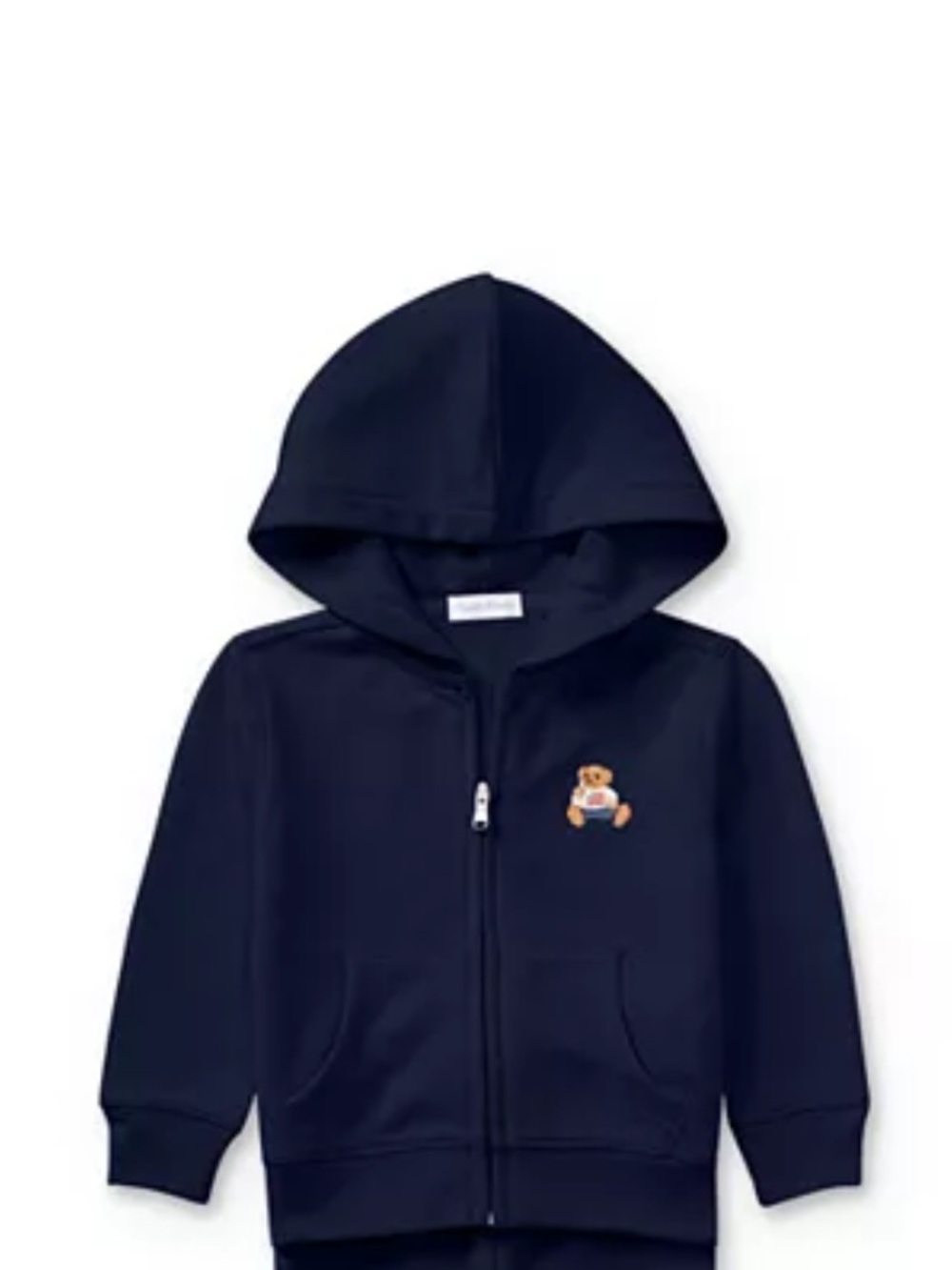 Ralph Lauren Navy Kids Hoodie with Teddy Patch